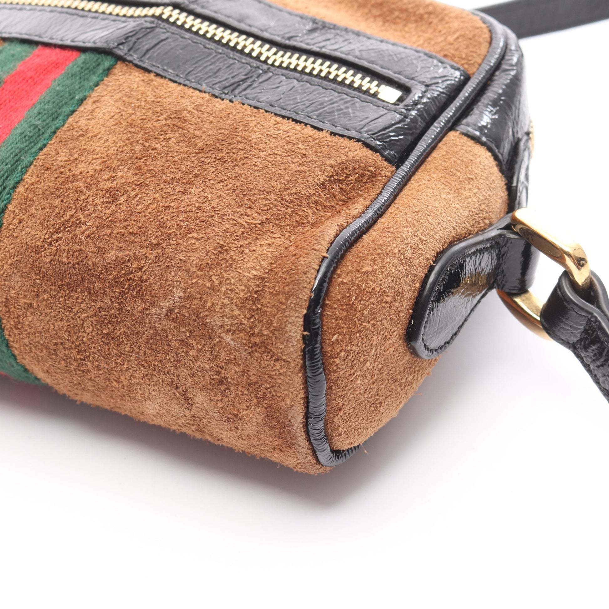 オフィディア シェリーライン ショルダーバッグ スエード エナメル  