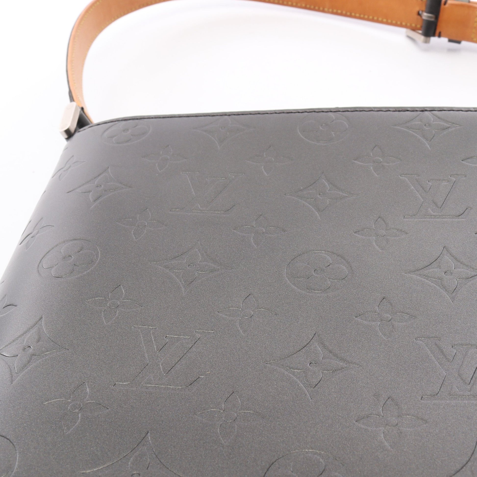 アルストン モノグラムマット ノワール ショルダーバッグ レザー ブラック ルイヴィトン バッグ LOUIS VUITTON