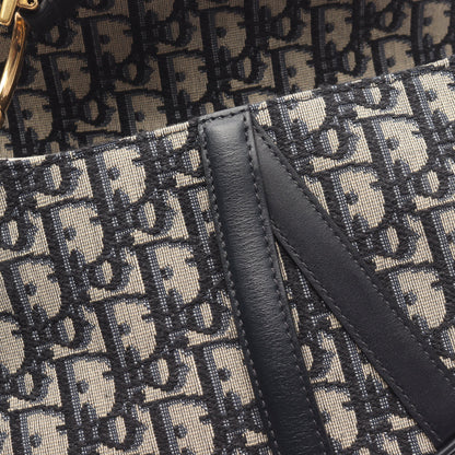 SADDLE サドル オブリーク ハンドバッグ キャンバス レザー ネイビー ベージュ クリスチャンディオール バッグ Christian Dior