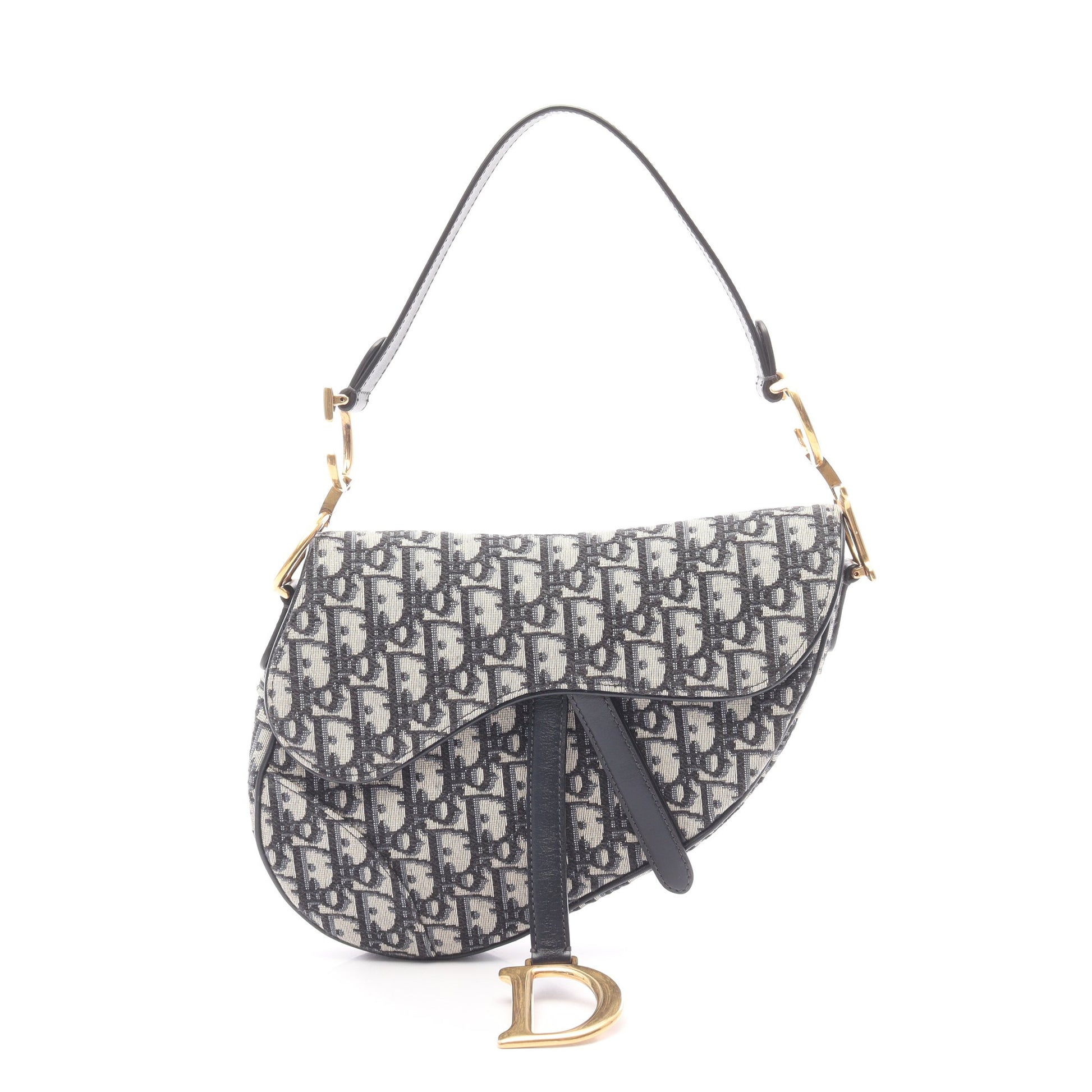 SADDLE サドル オブリーク ハンドバッグ キャンバス レザー ネイビー ベージュ クリスチャンディオール バッグ Christian Dior