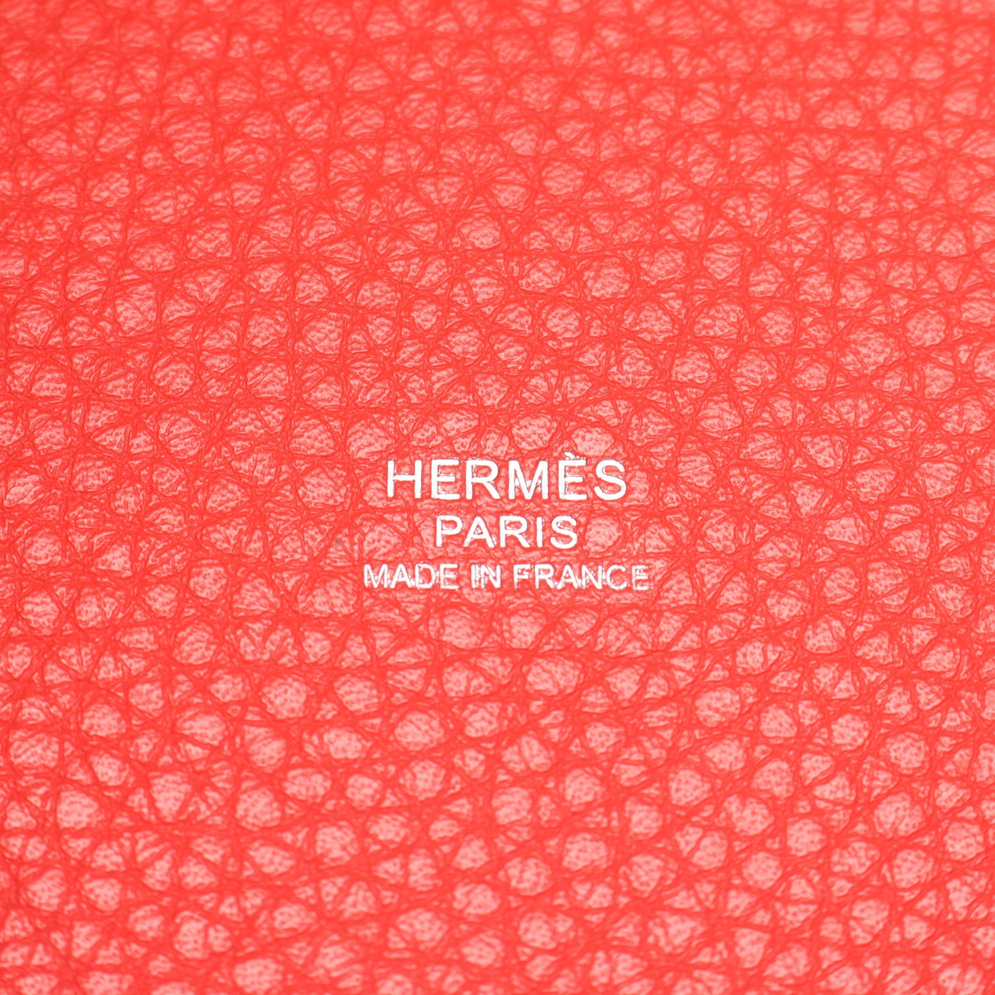 ピコタンロックMM ルージュピヴォワンヌ ハンドバッグ トリヨンクレマンス レッド シルバー金具 T刻印 エルメス バッグ HERMES
