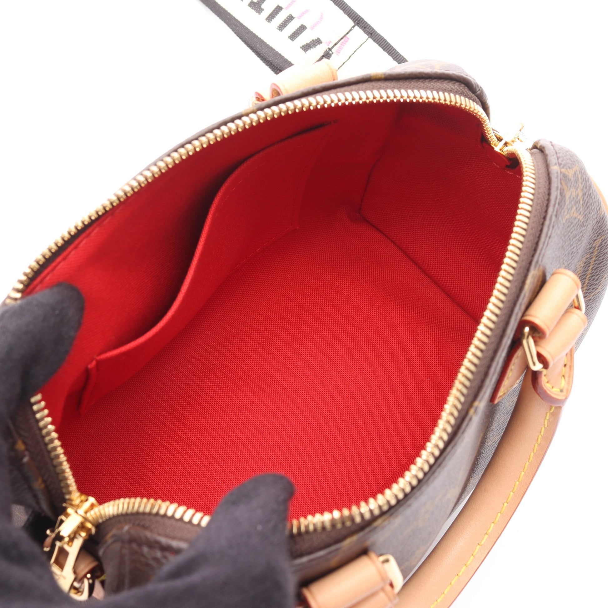 スピーディ バンドリエール20 モノグラム ハンドバッグ PVC レザー ブラウン 2WAY ルイヴィトン バッグ LOUIS VUITTON