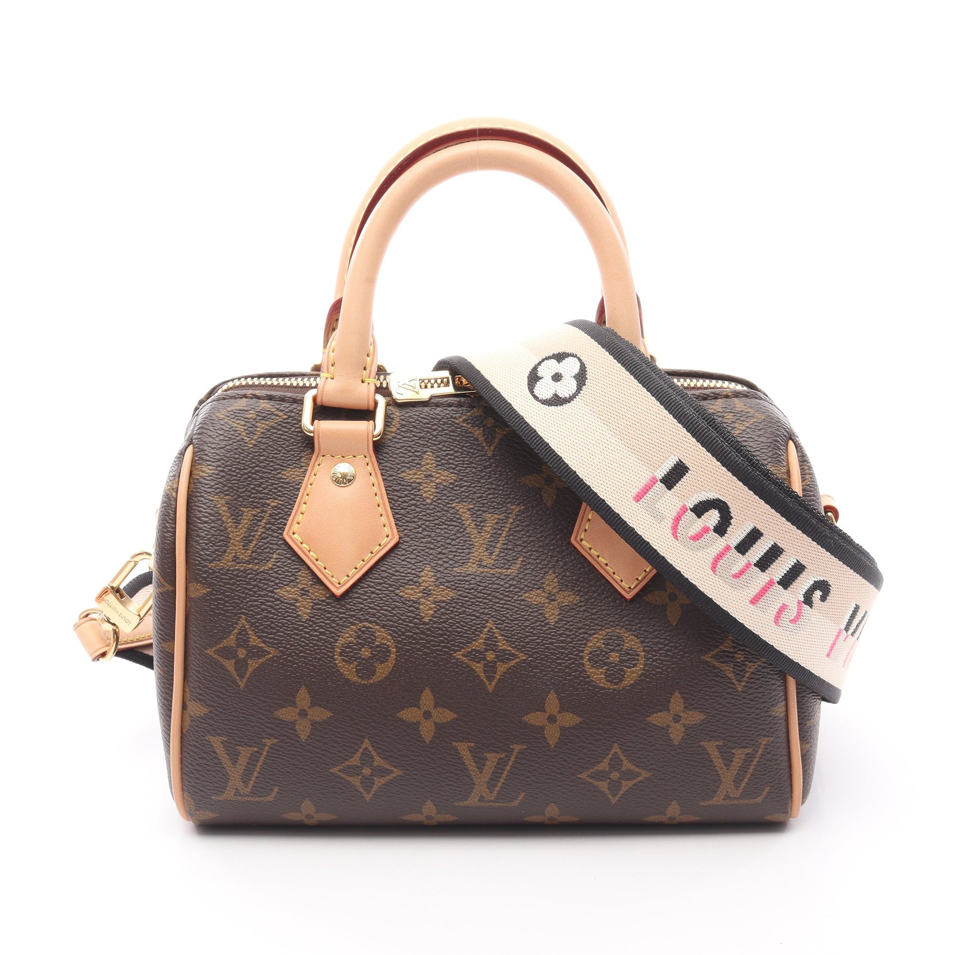 スピーディ バンドリエール20 モノグラム ハンドバッグ PVC レザー ブラウン 2WAY ルイヴィトン バッグ LOUIS VUITTON