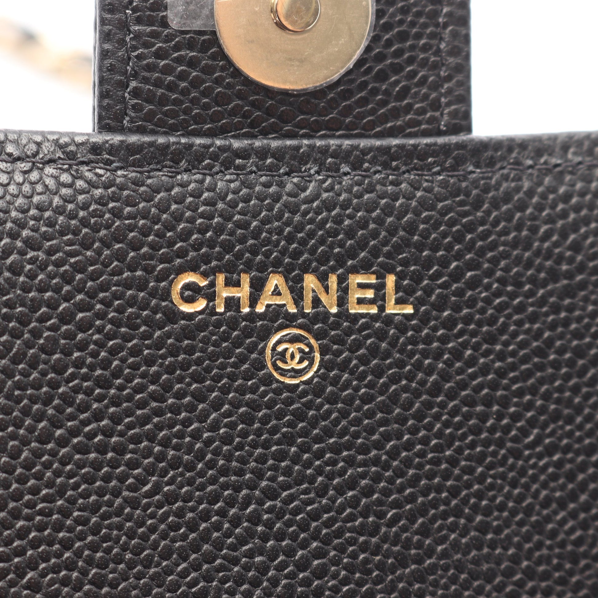 マトラッセ チェーンウォレット キャビアスキン ブラック ゴールド金具 シャネル バッグ CHANEL