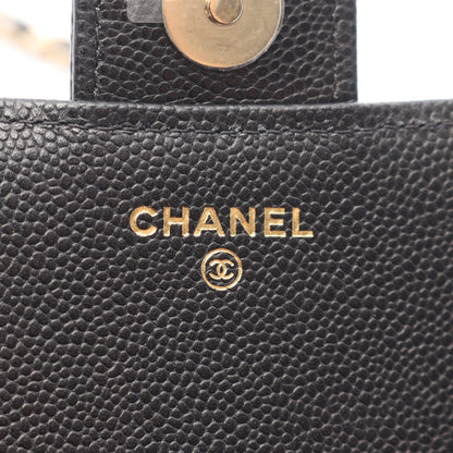 マトラッセ チェーンウォレット キャビアスキン ブラック ゴールド金具 シャネル バッグ CHANEL