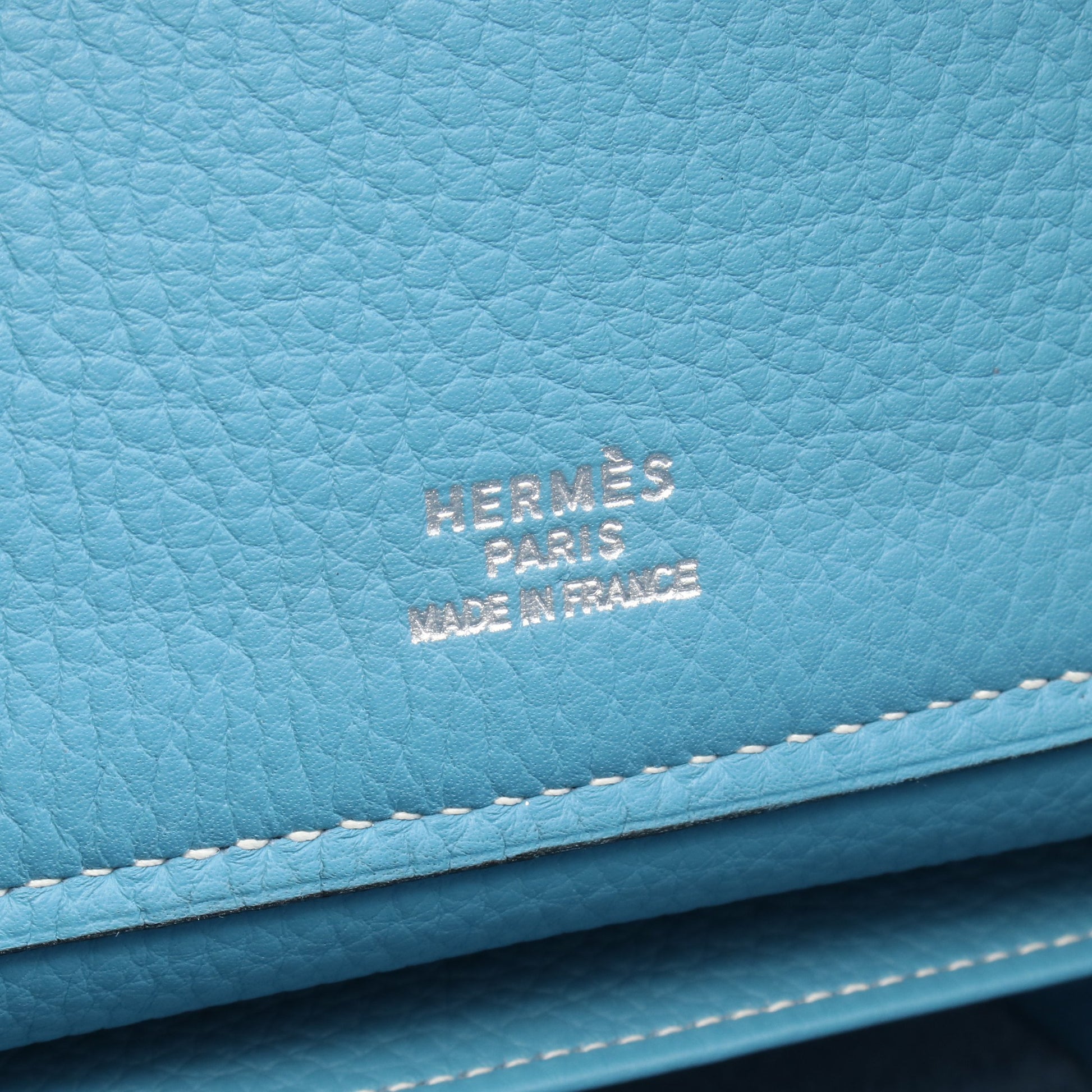 フロンティエール ブルージーン ボストンバッグ トリヨンクレマンス ライトブルー シルバー金具 □B刻印 エルメス バッグ HERMES