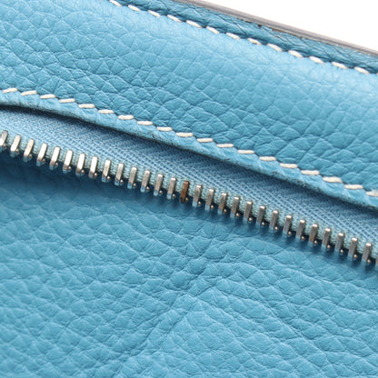 フロンティエール ブルージーン ボストンバッグ トリヨンクレマンス ライトブルー シルバー金具 □B刻印 エルメス バッグ HERMES