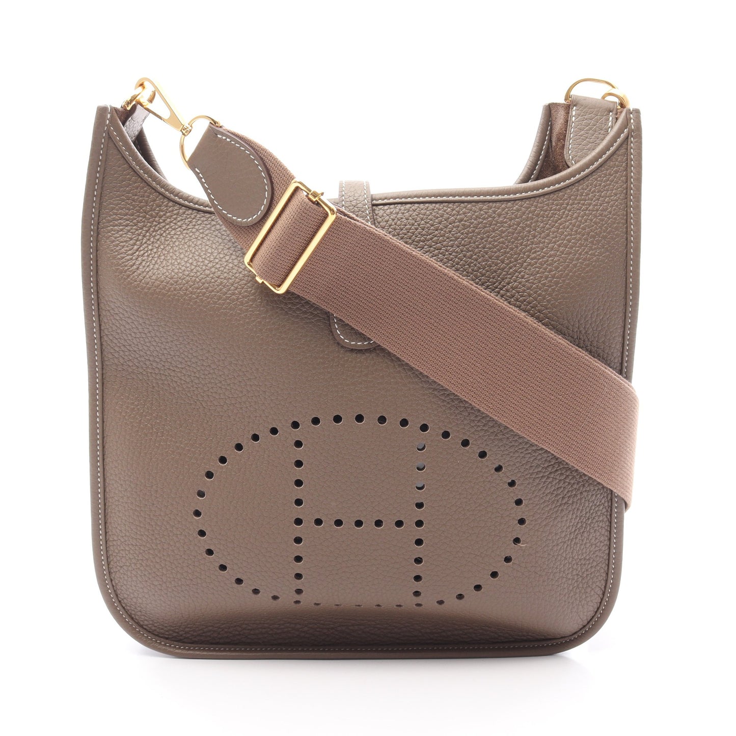 エヴリン 3 トロワ PM ショルダーバッグ トリヨンクレマンス グレーブラウン ゴールド金具 B刻印 エルメス バッグ HERMES