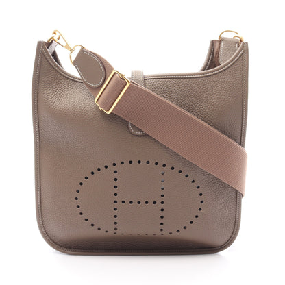 エヴリン 3 トロワ PM ショルダーバッグ トリヨンクレマンス グレーブラウン ゴールド金具 B刻印 エルメス バッグ HERMES