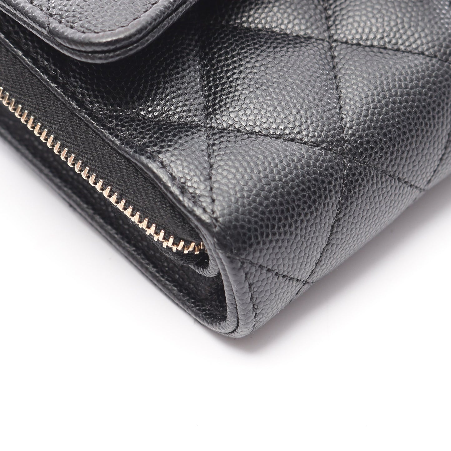 マトラッセ チェーンウォレット キャビアスキン ブラック シルバー金具 シャネル バッグ CHANEL
