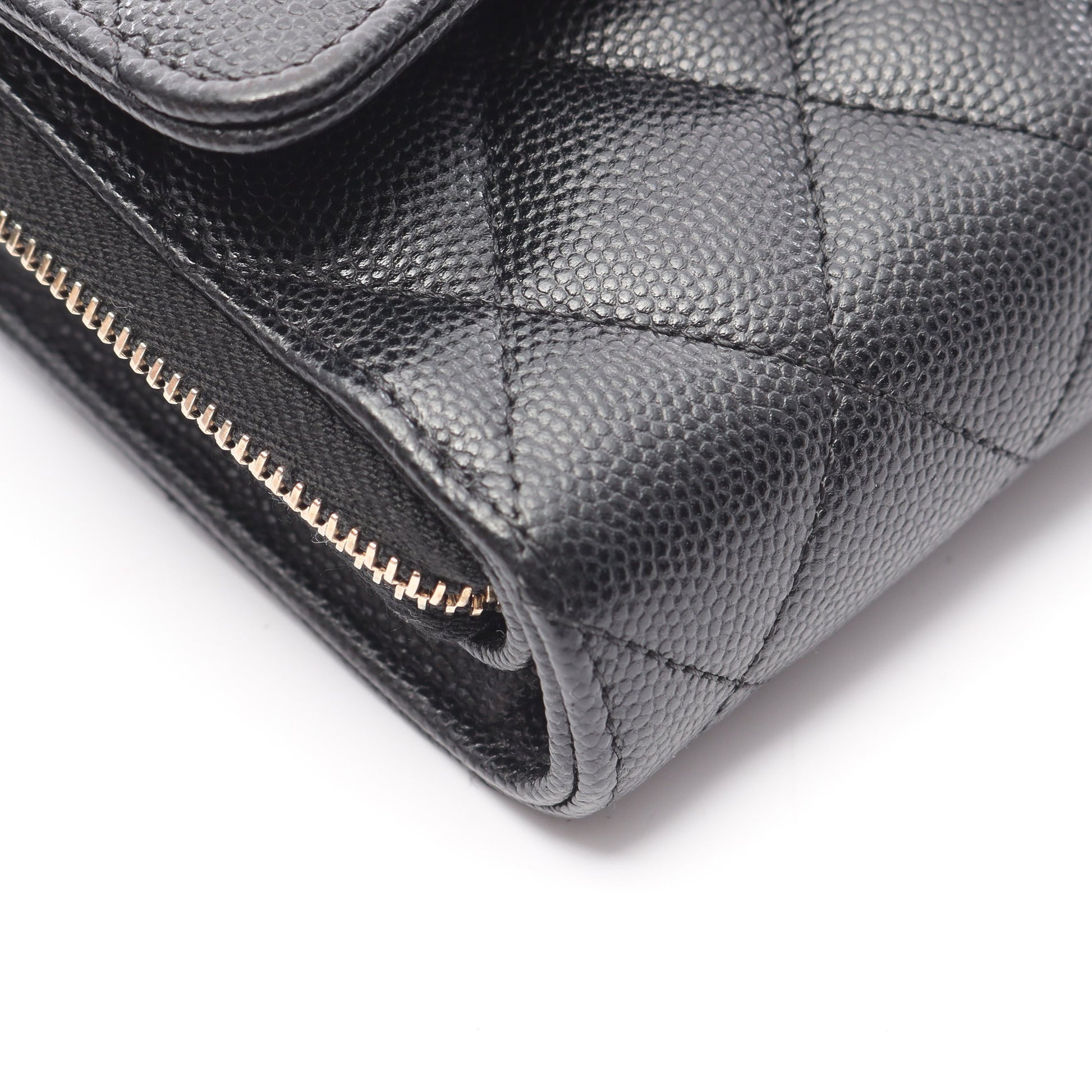 マトラッセ チェーンウォレット キャビアスキン ブラック シルバー金具 シャネル バッグ CHANEL