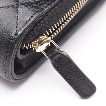 マトラッセ チェーンウォレット キャビアスキン ブラック シルバー金具 シャネル バッグ CHANEL