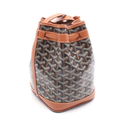 プティ フロ ショルダーバッグ コーティングキャンバス レザー ブラック ライトブラウン マルチカラー ゴヤール バッグ GOYARD