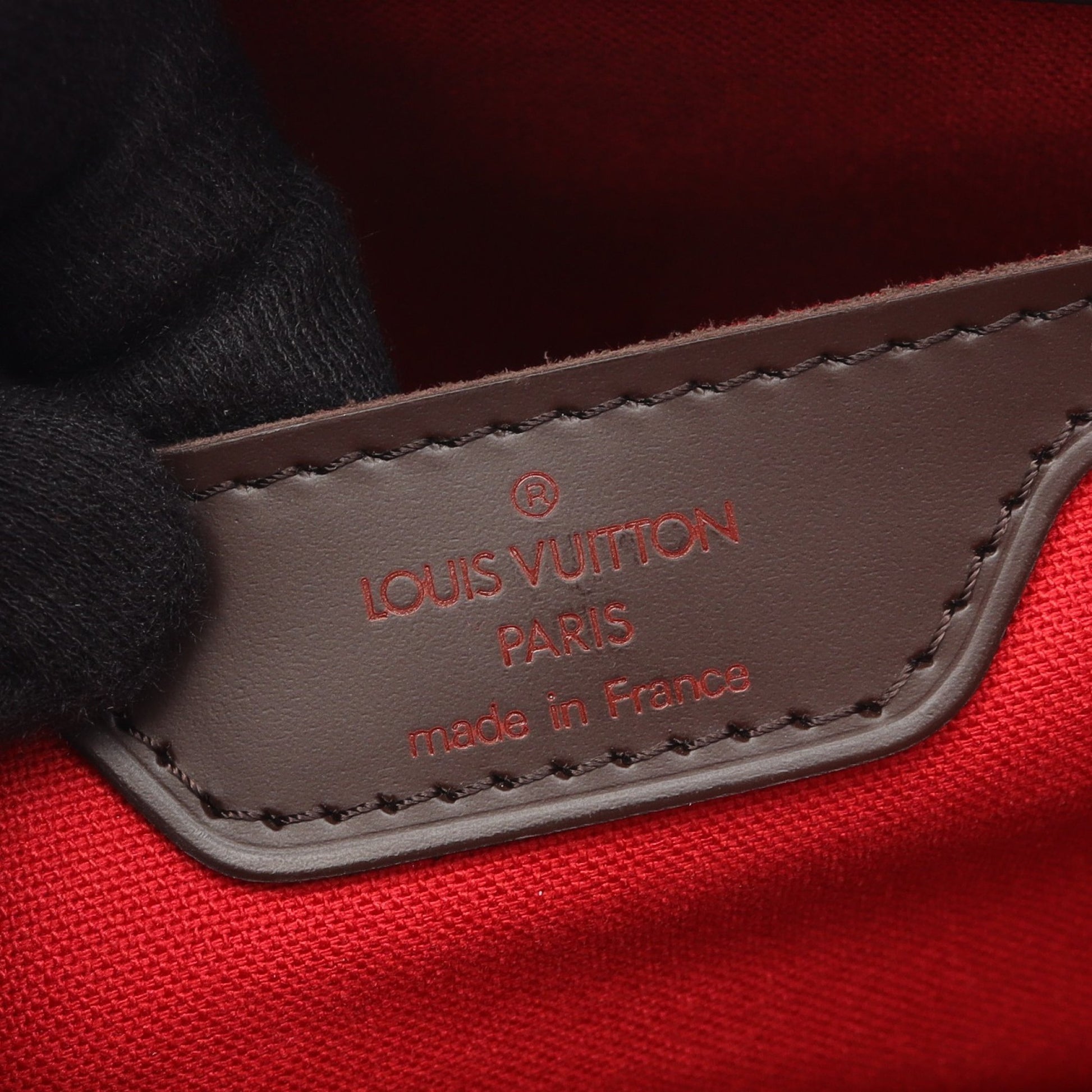 カバメゾ ダミエエベヌ ショルダーバッグ トートバッグ PVC レザー ブラウン ルイヴィトン バッグ LOUIS VUITTON