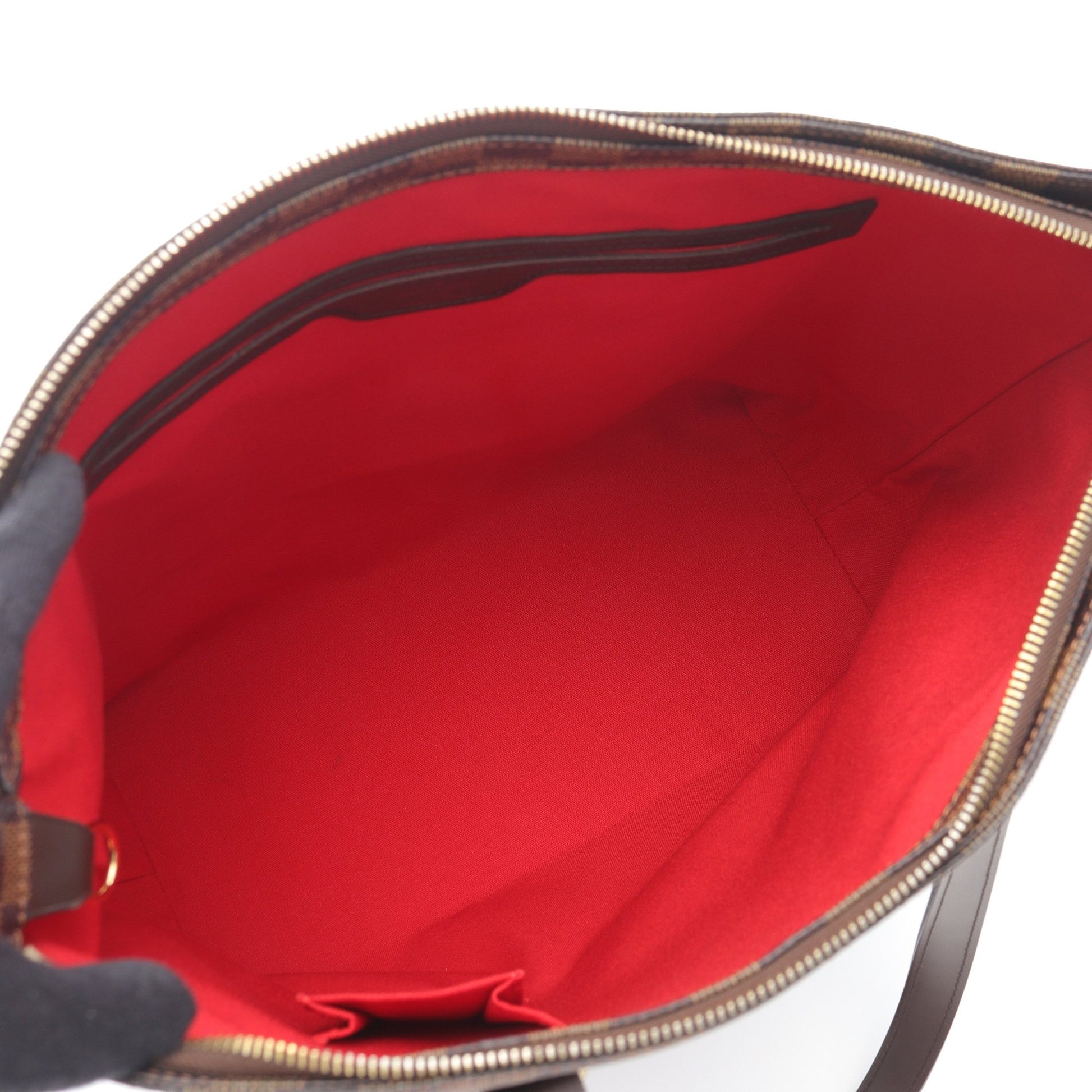 カバメゾ ダミエエベヌ ショルダーバッグ トートバッグ PVC レザー ブラウン ルイヴィトン バッグ LOUIS VUITTON