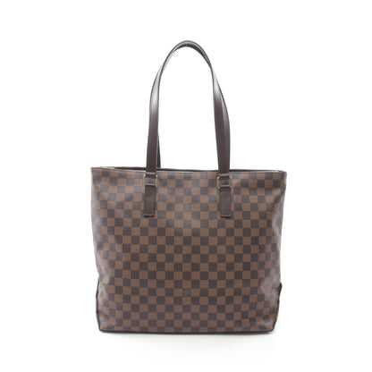 カバメゾ ダミエエベヌ ショルダーバッグ トートバッグ PVC レザー ブラウン ルイヴィトン バッグ LOUIS VUITTON