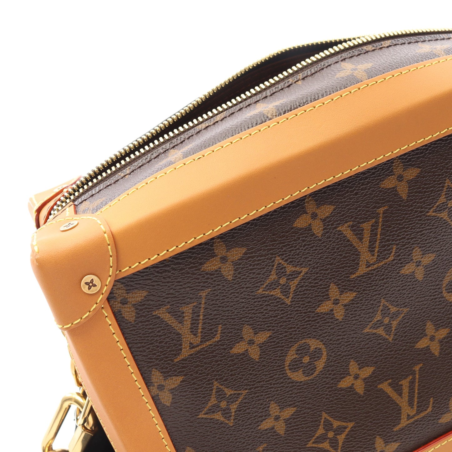 ソフトトランク チェーンショルダーバッグ PVC レザー ブラウン ルイヴィトン バッグ LOUIS VUITTON