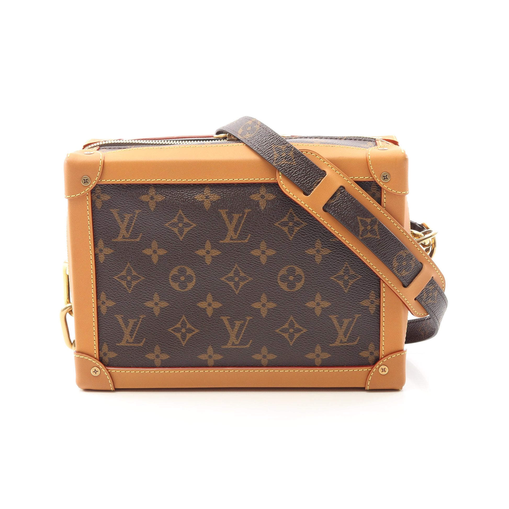 ソフトトランク チェーンショルダーバッグ PVC レザー ブラウン ルイヴィトン バッグ LOUIS VUITTON