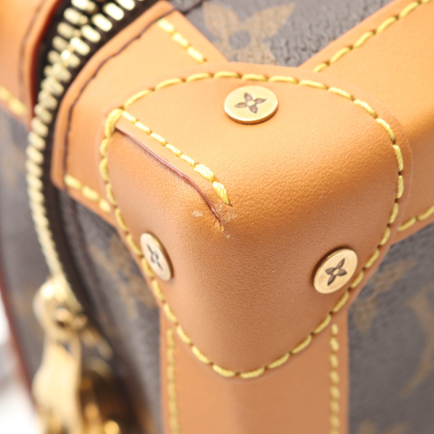 ソフトトランク チェーンショルダーバッグ PVC レザー ブラウン ルイヴィトン バッグ LOUIS VUITTON