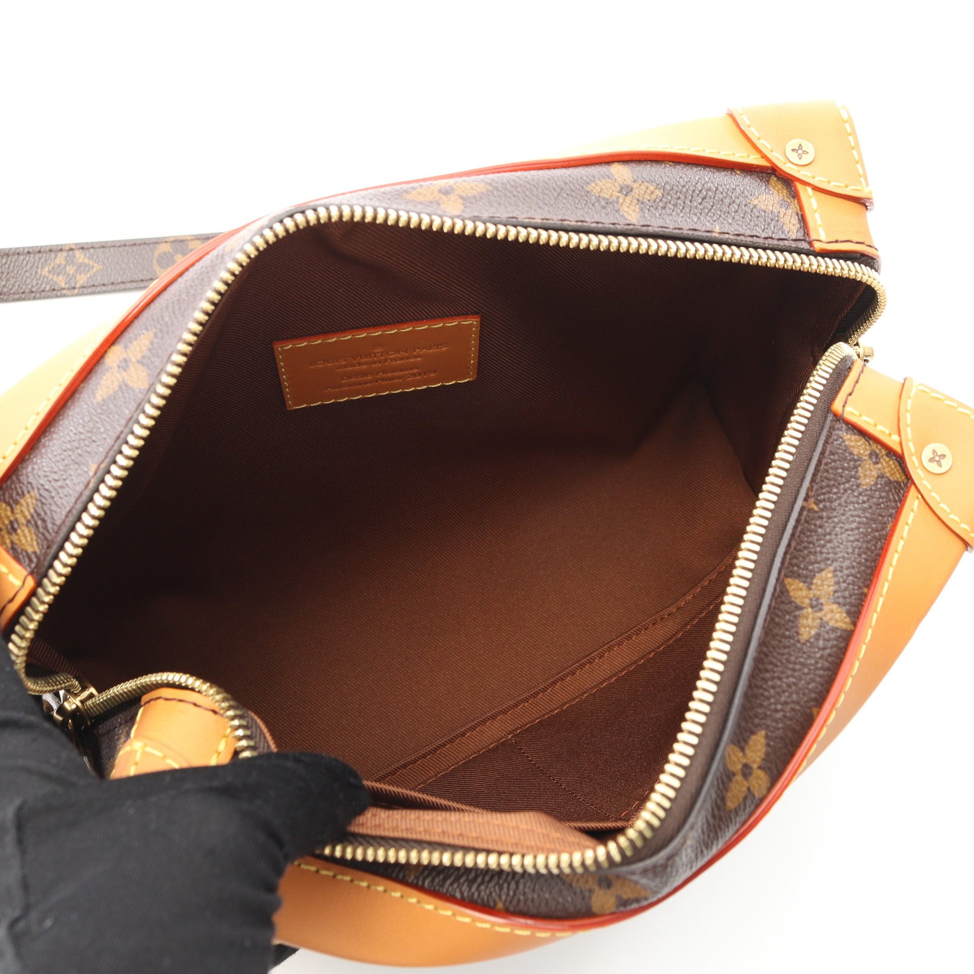 ソフトトランク チェーンショルダーバッグ PVC レザー ブラウン ルイヴィトン バッグ LOUIS VUITTON