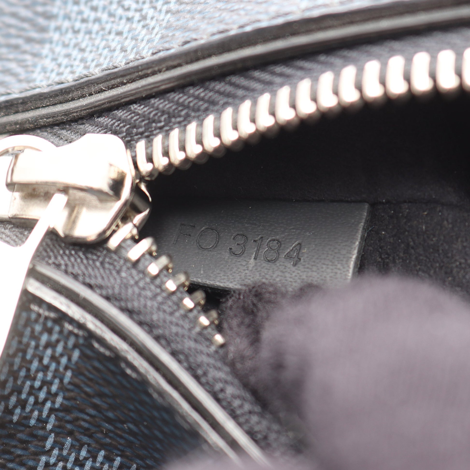 グリニッジ ダミエコバルト ハンドバッグ トートバッグ PVC レザー ブラック ブルー 2WAY ルイヴィトン バッグ LOUIS VUITTON