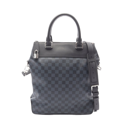 グリニッジ ダミエコバルト ハンドバッグ トートバッグ PVC レザー ブラック ブルー 2WAY ルイヴィトン バッグ LOUIS VUITTON