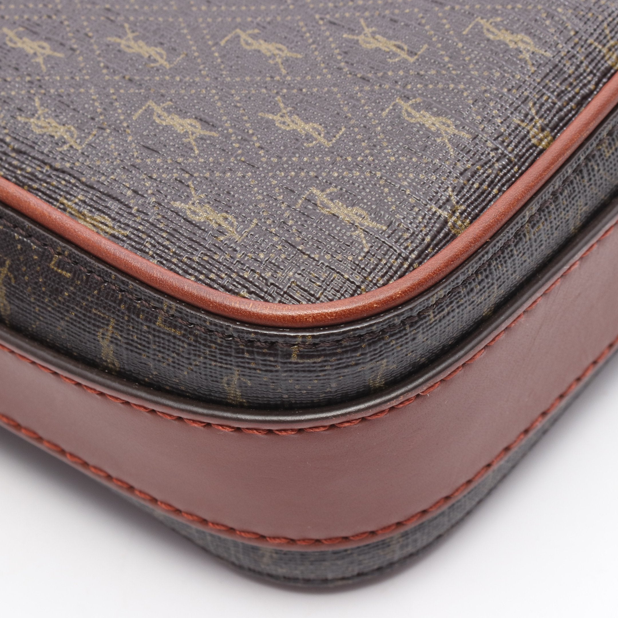 モノグラム カメラバッグ ショルダーバッグ PVC レザー ダークブラウン