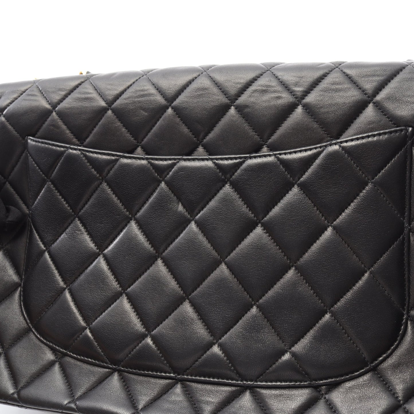 デカマトラッセ 30 シングルフラップ Wチェーンショルダーバッグ ラムスキン ブラック ゴールド金具 シャネル バッグ CHANEL