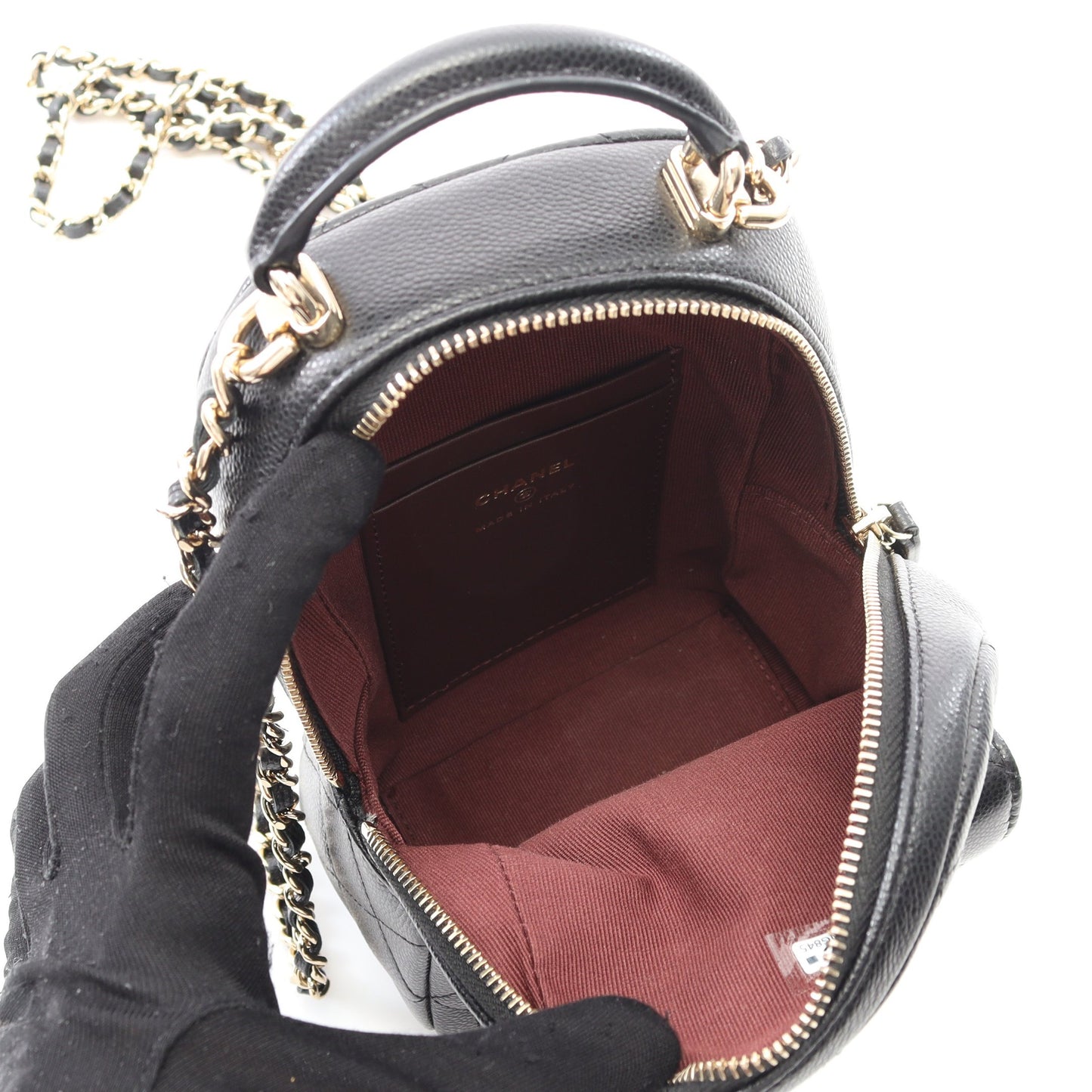 マトラッセ ミニリュック キャビアスキン ブラック ゴールド金具 シャネル バッグ CHANEL