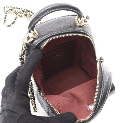 マトラッセ ミニリュック キャビアスキン ブラック ゴールド金具 シャネル バッグ CHANEL