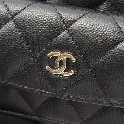 マトラッセ ミニリュック キャビアスキン ブラック ゴールド金具 シャネル バッグ CHANEL
