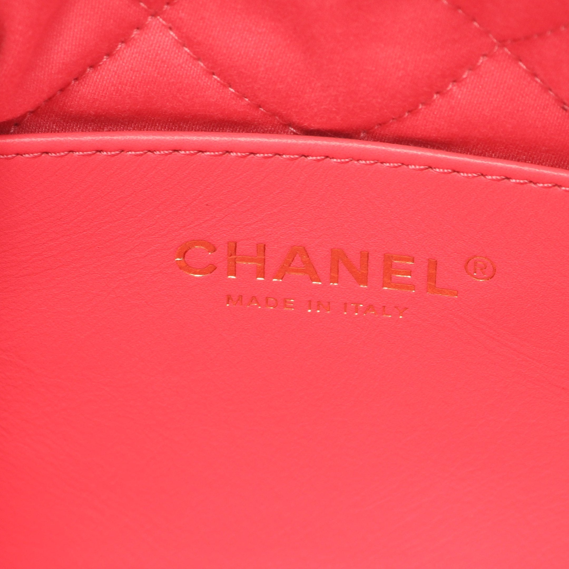 CHANEL 22 ミニ チェーンショルダーバッグ レザー ピンク