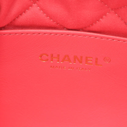 CHANEL 22 ミニ チェーンショルダーバッグ レザー ピンク ゴールド金具 2WAY シャネル バッグ CHANEL