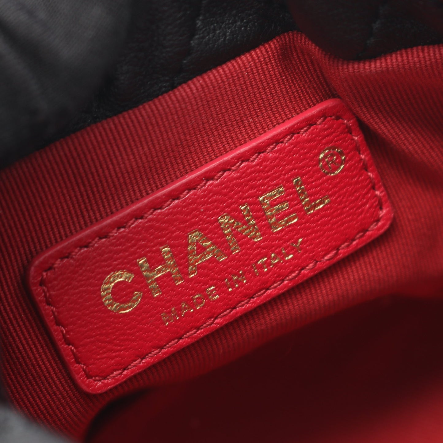 マトラッセ チェーンショルダーバッグ ラムスキン ブラック ゴールド金具 巾着 シャネル バッグ CHANEL