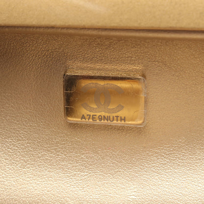 マトラッセ チェーンハンドバッグ レザー ブラック ゴールド金具 シャネル バッグ CHANEL
