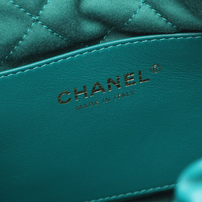 CHANEL 22 ミニ チェーンショルダーバッグ レザー グリーン ゴールド金具 2WAY シャネル バッグ CHANEL