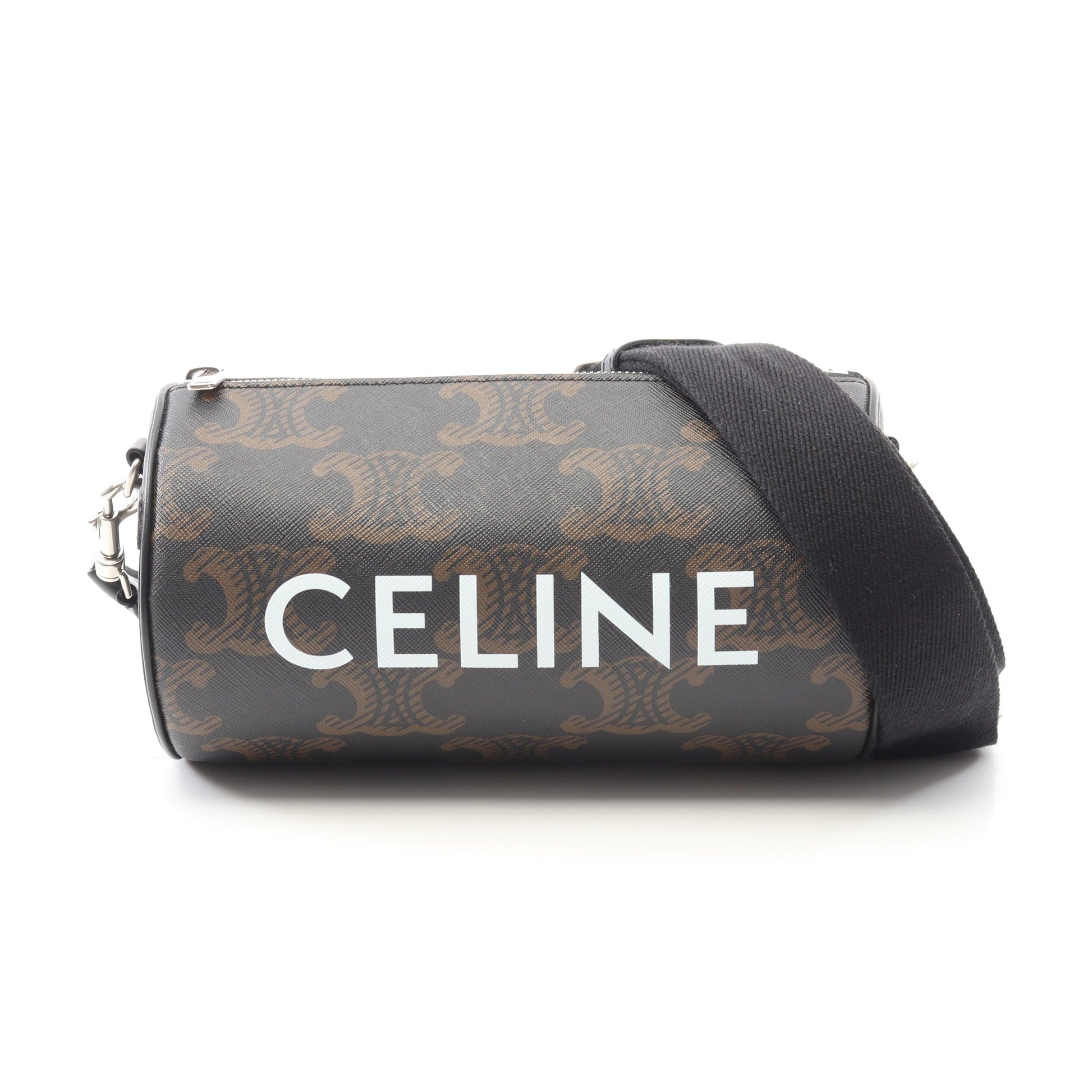 トリオンフ ショルダーバッグ PVC レザー ブラック ブラウン セリーヌ バッグ CELINE