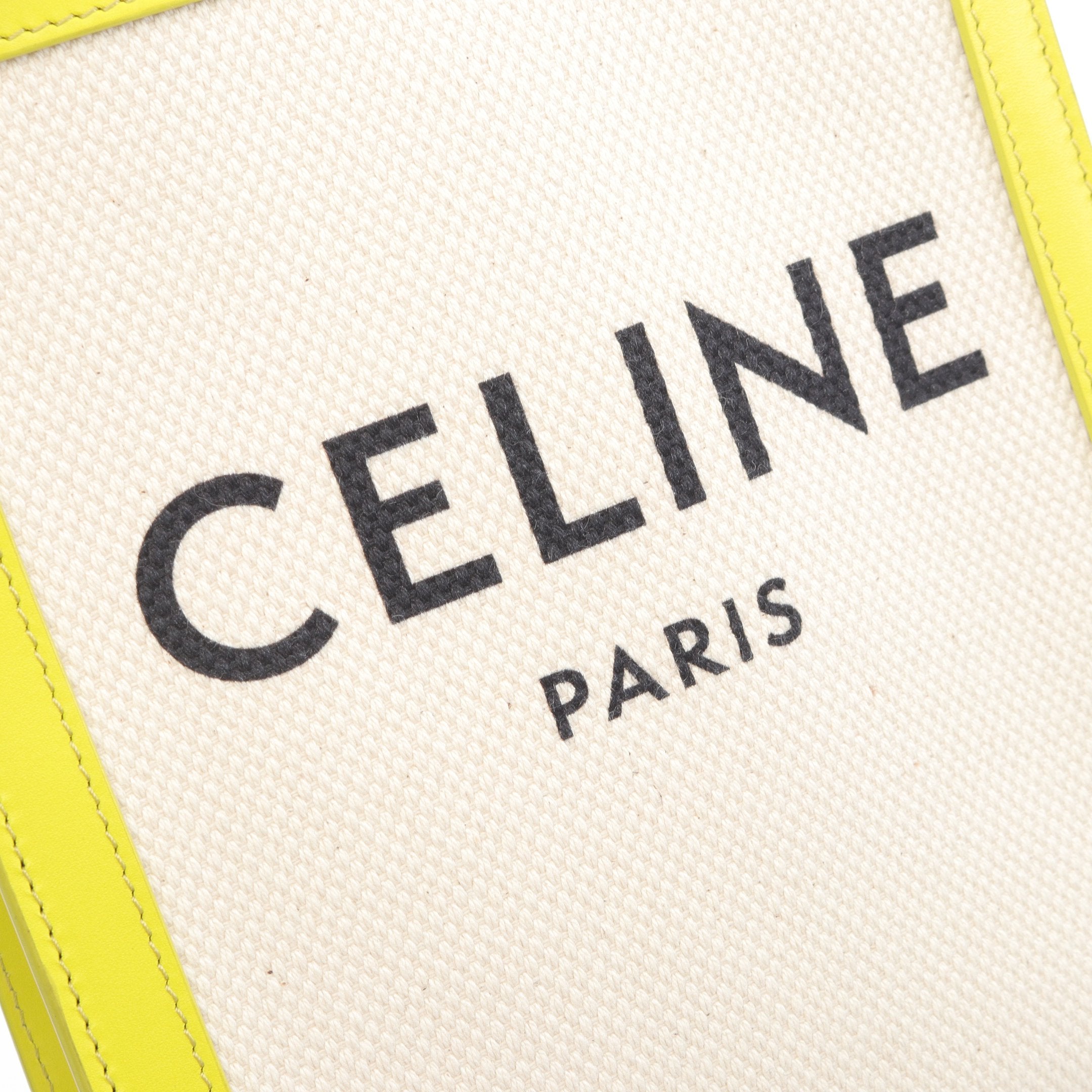 ミニ バーティカルカバ ハンドバッグ キャンバス レザー アイボリー