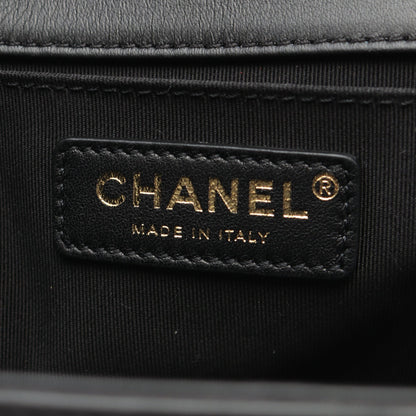 ボーイシャネル チェーンショルダーバッグ ラムスキン ブラック ゴールド金具 シャネル バッグ CHANEL