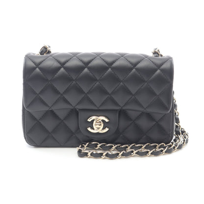 ミニマトラッセ20 チェーンショルダーバッグ ラムスキン ブラック ゴールド金具 シャネル バッグ CHANEL