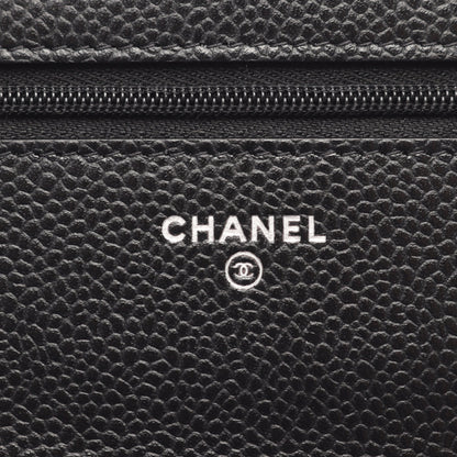 マトラッセ チェーンウォレット キャビアスキン ブラック シルバー金具 シャネル バッグ CHANEL
