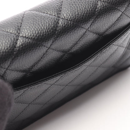 マトラッセ チェーンウォレット キャビアスキン ブラック シルバー金具 シャネル バッグ CHANEL