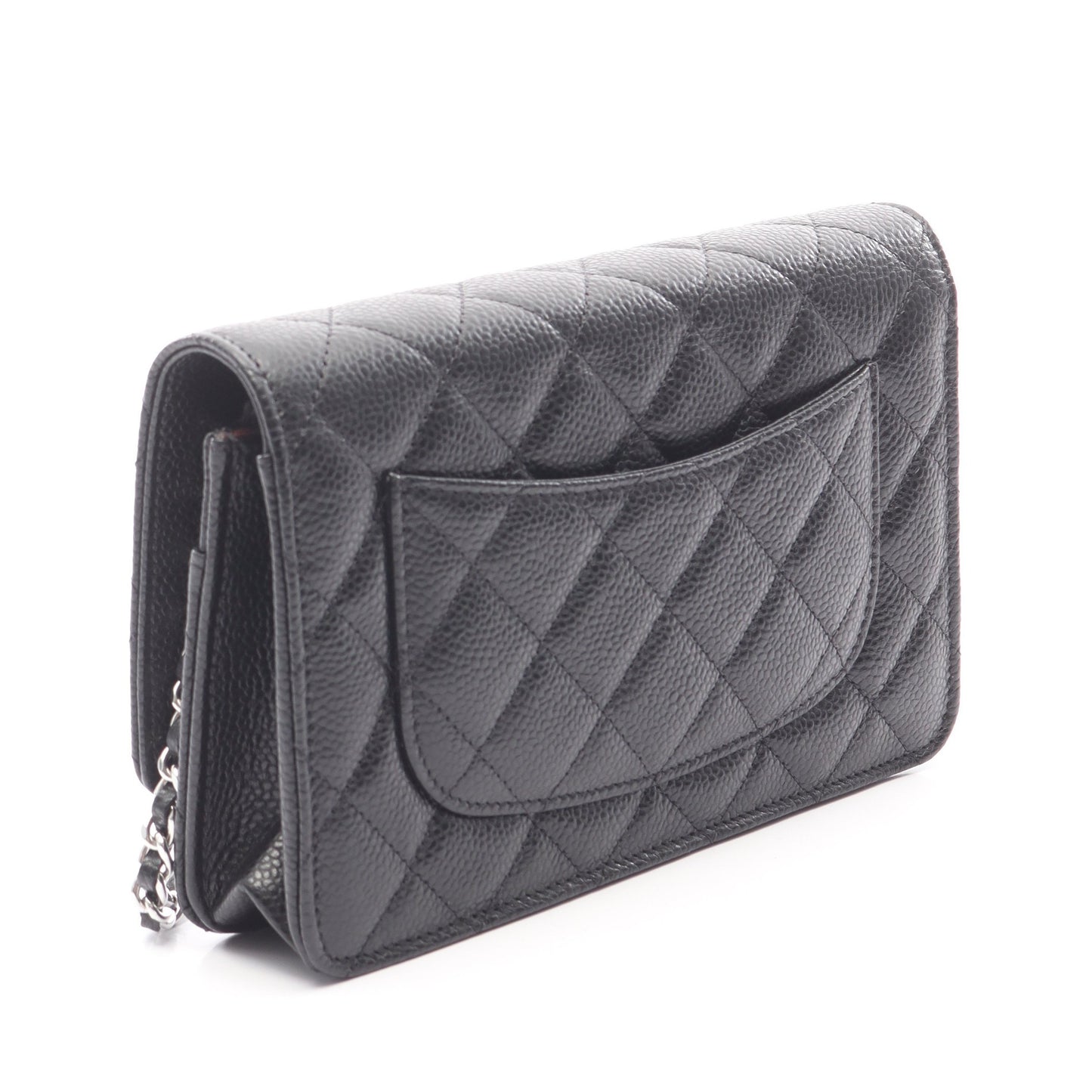 マトラッセ チェーンウォレット キャビアスキン ブラック シルバー金具 シャネル バッグ CHANEL