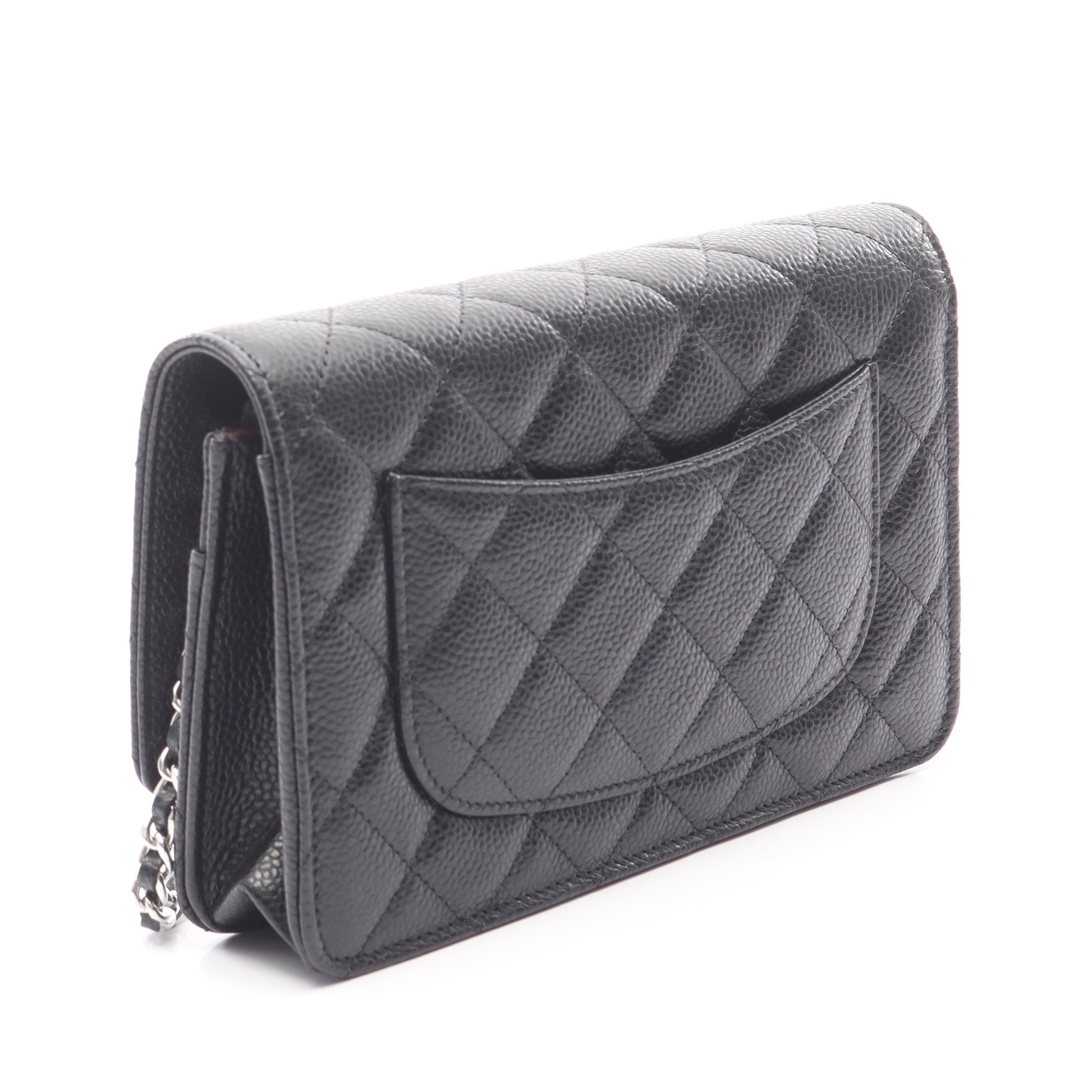 マトラッセ チェーンウォレット キャビアスキン ブラック シルバー金具 シャネル バッグ CHANEL