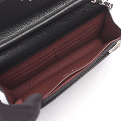 マトラッセ チェーンウォレット キャビアスキン ブラック シルバー金具 シャネル バッグ CHANEL