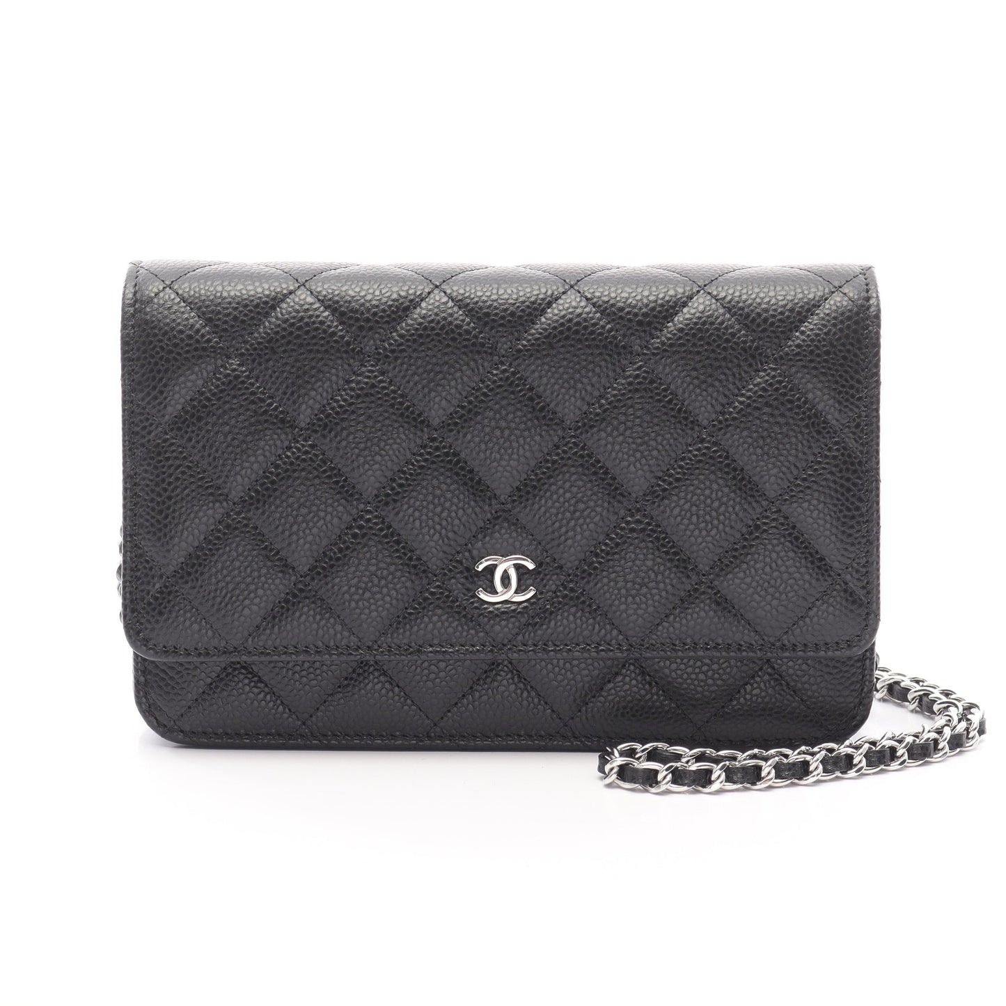 マトラッセ チェーンウォレット キャビアスキン ブラック シルバー金具 シャネル バッグ CHANEL