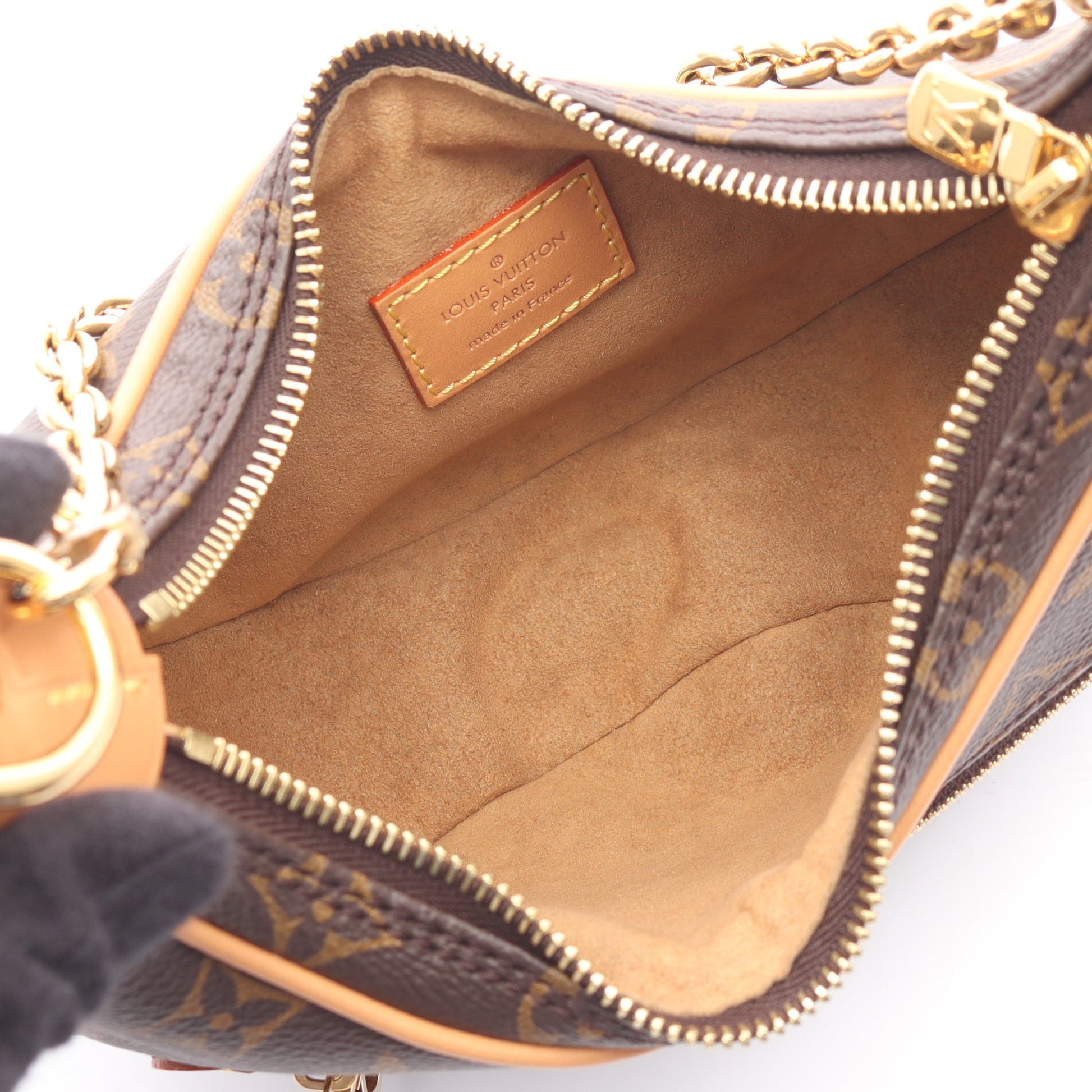ループ モノグラム ショルダーバッグ PVC レザー ブラウン 2WAY ルイヴィトン バッグ LOUIS VUITTON