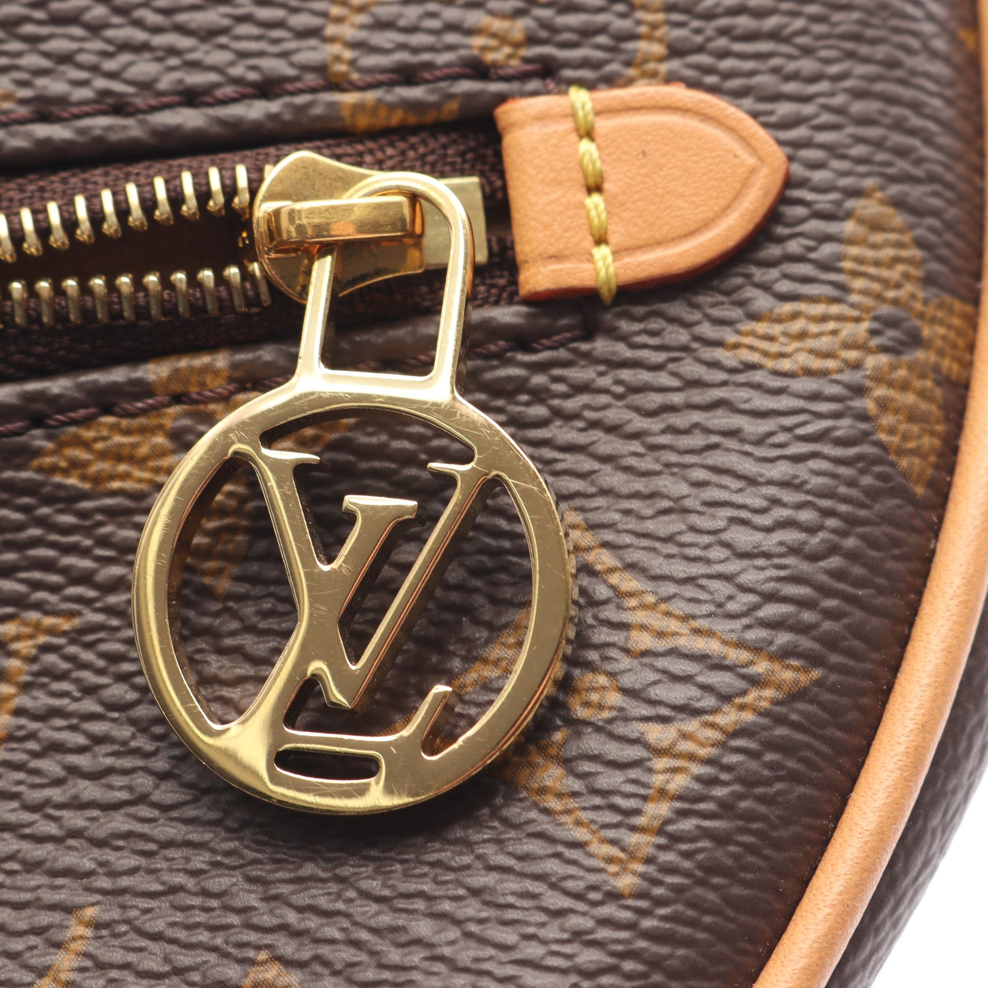 ループ モノグラム ショルダーバッグ PVC レザー ブラウン 2WAY ルイヴィトン バッグ LOUIS VUITTON