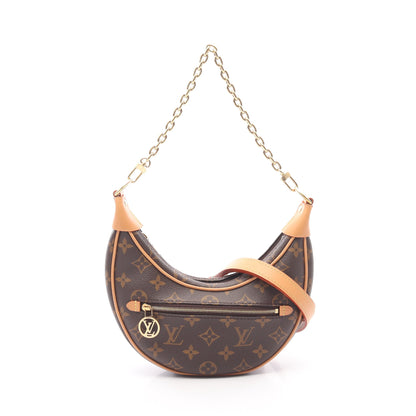 ループ モノグラム ショルダーバッグ PVC レザー ブラウン 2WAY ルイヴィトン バッグ LOUIS VUITTON