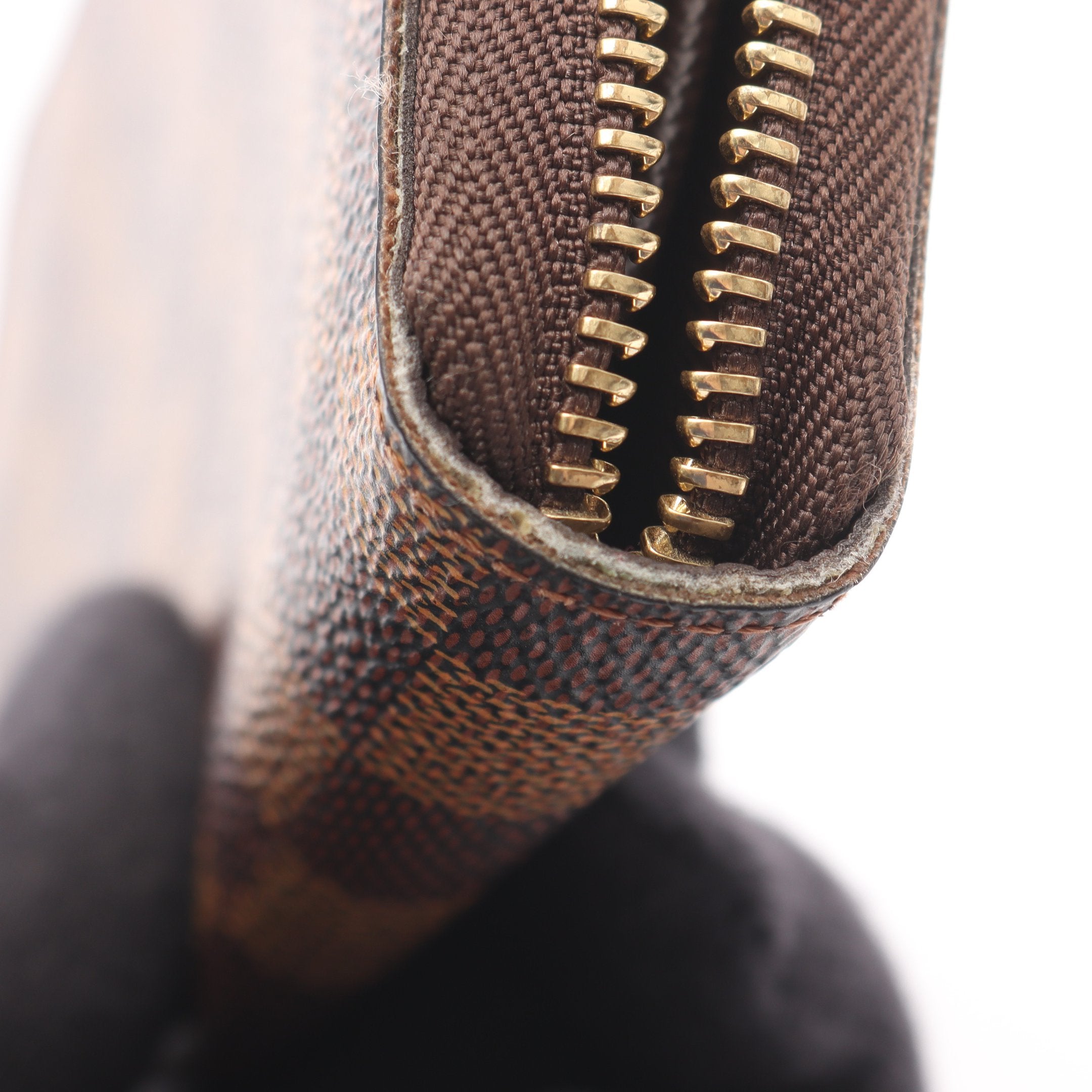 ジッピーオーガナイザー ダミエエベヌ ラウンドファスナー長財布 PVC